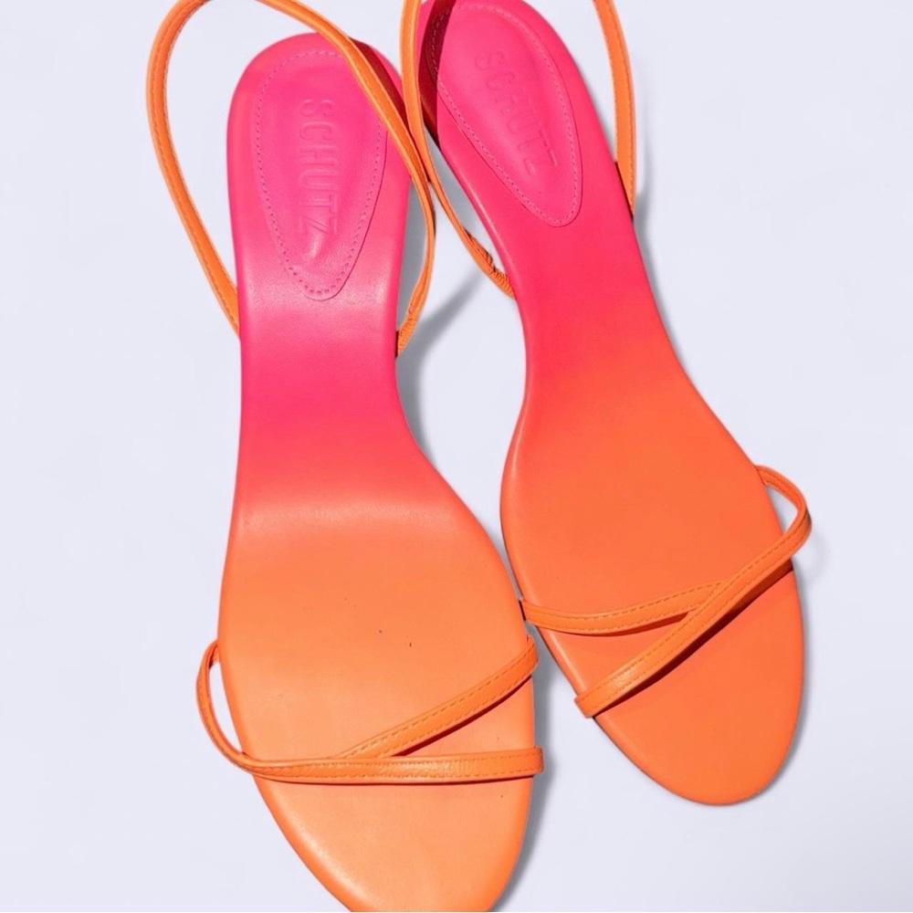 Schutz ombré pink and orange heels